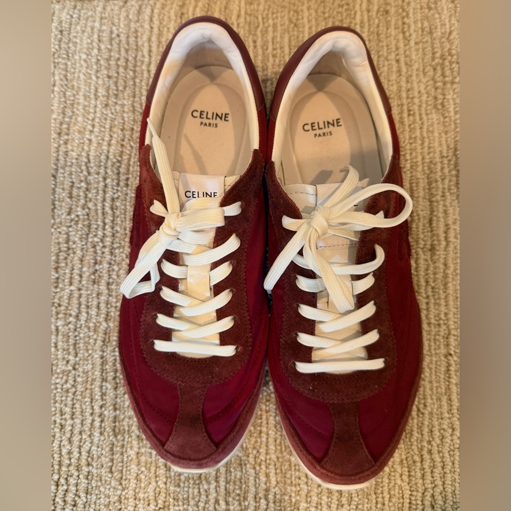 CELINE RACER - LOW TOP SNEAKER IN NYLON, SUEDE CALFSKIN AND CALFSKIN - Picture 2 of 5